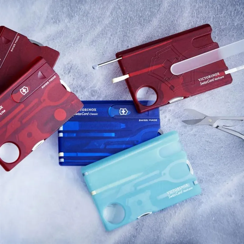 Canivete Victorinox Swiss Card Lite Vermelho Translúcido