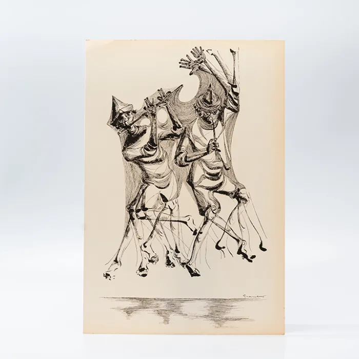 Gravura Clóvis Graciano nº 7 – Flauta e Celebração em Movimento