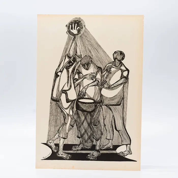 Gravura Clóvis Graciano nº 20 – Três Músicos em Ressonância