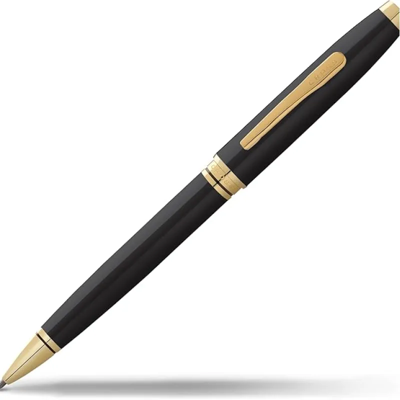 Caneta Cross Coventry Esferográfica – Preta com Acabamento Dourado