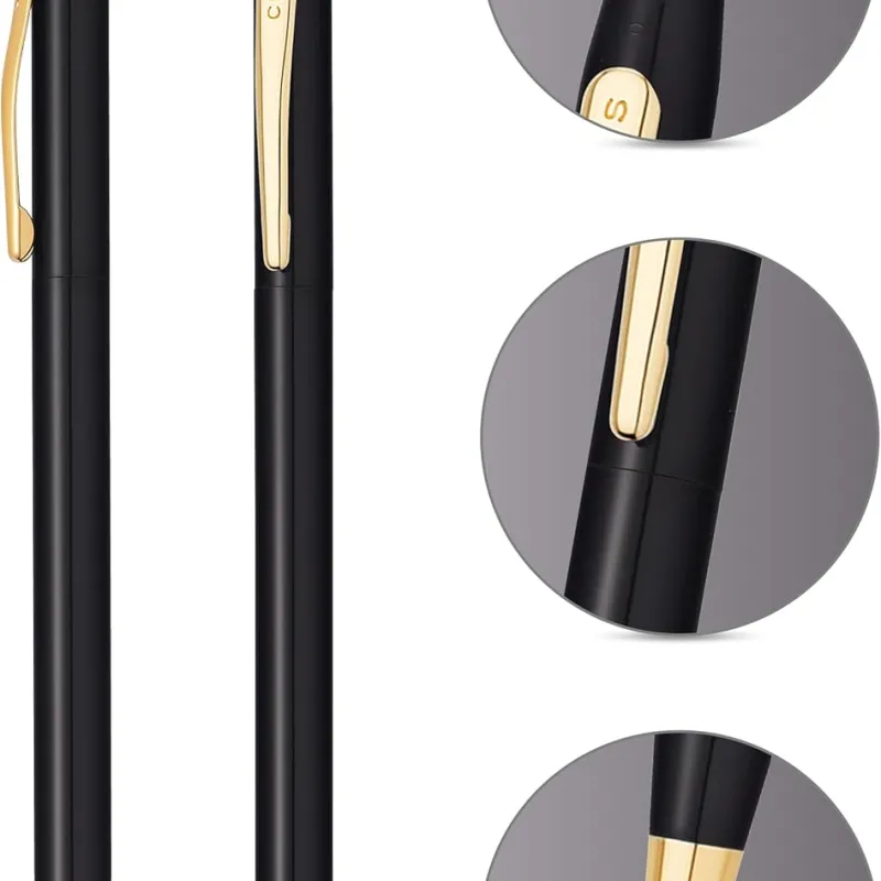 Caneta Cross Classic Century Esferográfica – Preta com Acabamento Dourado