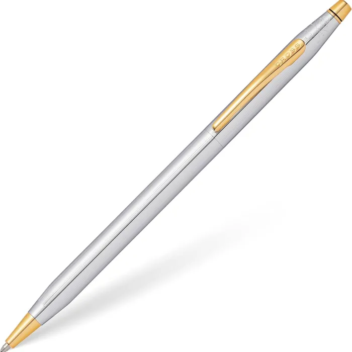 Caneta Cross Classic Century Esferográfica – Cromada com Acabamento Dourado