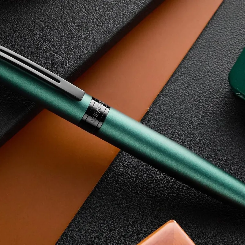 Caneta Sheaffer 300 Tinteiro – Verde Fosco com Acabamento Preto