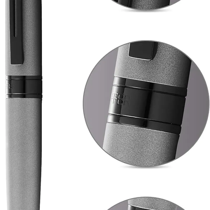 Caneta Sheaffer 300 Esferográfica – Cinza Fosco com Acabamento Cromado