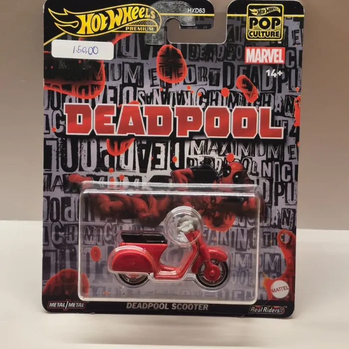 Hot Wheels Premium – Pop Culture MARVEL Deadpool Scooter – Real Riders