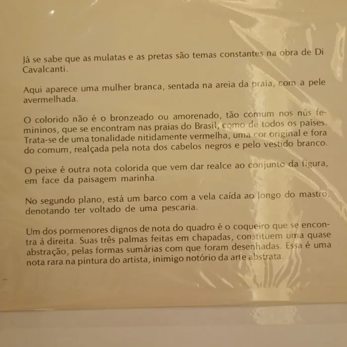 Gravura Di Cavalcanti — Mulher com Peixe (título atribuído), anos 1980 — reprodução da composição de 1922