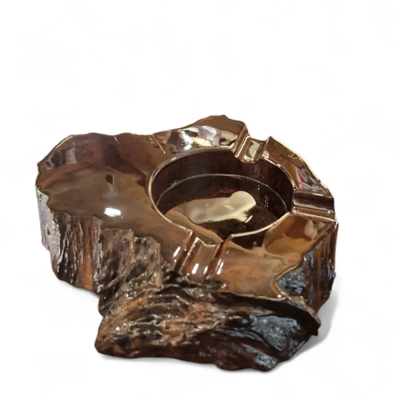 Cinzeiro para Charutos em Guajuvira – Peça Maciça com Resina