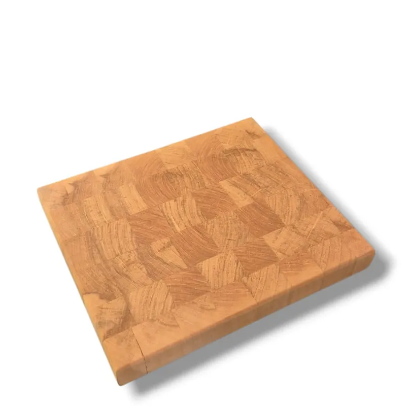 Tábua de Corte End Grain em Marfim — 28 x 23,5 x 3,5 cm