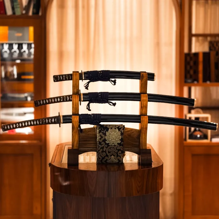 Conjunto Hagakure Daishō + Tantō — Kaji Edson Suemitsu (Aço 5170)